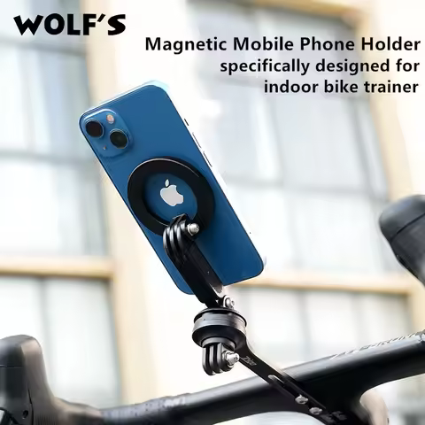 wolf's Bicycle Stem Extension Computer Mount Holder Indoor Bike Trainer Magnetic Phone Mount MagSafe