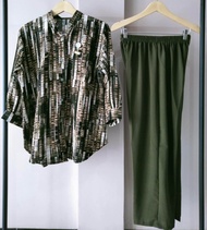 SETELAN WANITA CRINKLE DAILY KEKINIAN UKURAN JUMBO / SETCEL BOTEGA PREMIUM