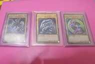 遊戲王卡 Yugioh Qccu Qccp 御三家 3D UL UTR 浮雕版 一套不散 青眼白龍 真紅眼黑龍 黑魔導士  收藏 價值 卡況良好 特價 靚圖