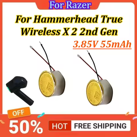 3.85V 55mAh Battery For Razer Hammerhead True Wireless X 2 2nd Gen Bluetooth Headset Battery