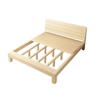 YSSH Pinewood Bed Frame Solid Wood Single Bed Frame 1.0 1.2 1.35m Loft Bed Frame Wood Bed Frame Tatami Bed Board Queen Size Bed Frame Tatami Bed Double 1.5 1.8m