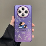 Redmi14C Xiaomi Redmi 14C ยามว่างน่ารักเคสชินจังมีสีเคสกันกระแทกสีเงินทนทานเคสกันกระแทกนุ่ม