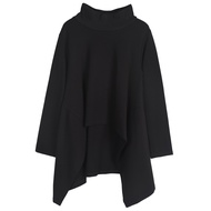 XITAO Vintage Black Irregular Women T-Shirt ZLL1177