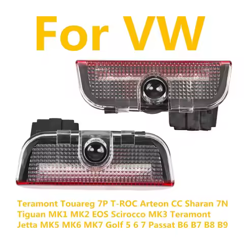 LED Car Door Light Bulb Interior Decoration Accessories For VW Touareg 7P Passat B6 B7 B8 B9 Arteon 