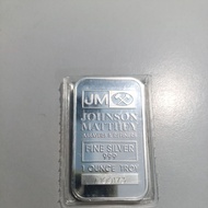 Johnson Matthey 1oz 999 silver bar