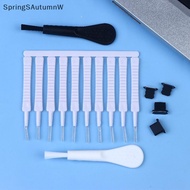[SprW] Cell Phone Charging Port Dust Plug With Cleaning Brush For 14 13 12 8 Pro Max Plus Type C Eea