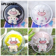 UPLUCKEY  Outdoor Bag, Transparent 10cm Doll Doll Display Box, Dia. 12/14cm Bag Decoration Waterproo