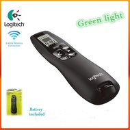 Logitech R800 Wireless Presenter Green Light Laser Pointer 2.4GHz Remote Control PPT USB Presentatio