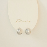 Yana C Hoop Earrings (Silver)