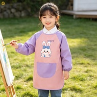 Kids Waterproof Art Apron - Long Sleeve Painting Smock for Kindergarten Pottery