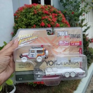 Yokohama Johnny Lightning Truck and Trailer MiJo Exclusive White Tires-JLCP-7346--BP