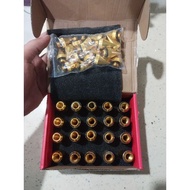 Blox nut rim alloy M12 x 1.5mm Gold only use 1 time (USED)