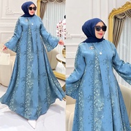 KATUN Marwah Semi Dress Arabian Kaftan Jumbo Cotton Silk Import Gamis Jumbo