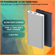Authentic  Mi PowerBank 10000mAh 22.5W / 22.5 Lite Edition Power Bank Type-C Two-Way Fast Charge USB-C Portable Charger Powerbank PB100DZM