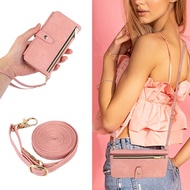 Silicone soft case With Cross-Body Strap lanyard Card Case with diagonal rope Coin Purse Case leather case flip case cover casing for Samsung A12 A52 A52S A72 A33 A53 A51 A71 A21S A50 A50S A70 A30S A20