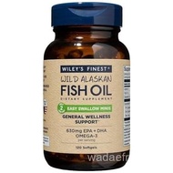Wiley's Finest Wild Alaskan Fish Oil Easy Swallow Minis - Omega-3 Fish Oil  for s and Kids - Double-