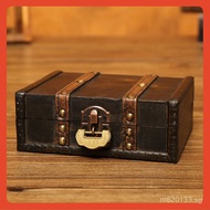 Letter Storage Box Desktop Small Box with Lock Secret Room European Style Box Wooden Box Vintage∉Ant