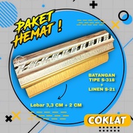 PAKET HEMAT BATANGAN PIGURA 5.5cm//LIS PLAVON// LIS PVC //LIS PROFIL/3M