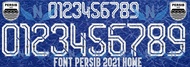 PASANG NAMESET PERSIB 2021 TIDAK TERMASUK JERSEY/BAJU/(TEMPEL PAKE SETRIKA) nama + nomor punggung