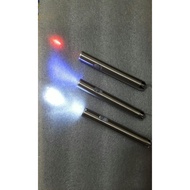 USB Rechargeable Pen Torch with LED Laser,  White & UV 395 nm light