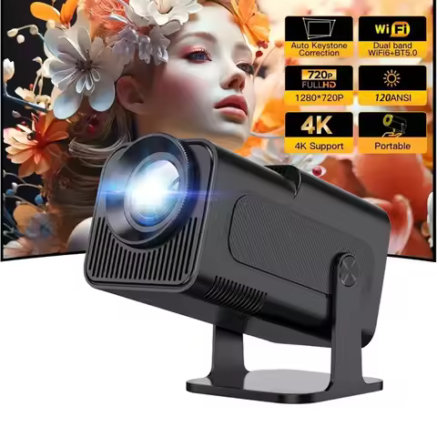 HY320Mini Projector With WiFi And BT, Full HD 720P Portable Projector, Auto Keystone Home Theater Ac