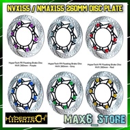 HYPERTECH NVX155 NMAX155 V1 V2 V3 FR FLOATING FRONT DISC PLATE 260MM NVX AEROX NMAX TULANG IKAN DISK