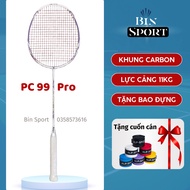 Ultra-light carbon-Frame Badminton Racket 11kg Available Stretch, High-Quality carbon Badminton Racket With Carrying Case, Handle Wrap - Bin Sport