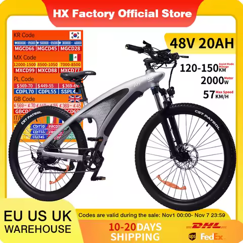 HX Q5 E bike 2000W Adults Electric Bike 2000W 48V 20AH 27.5 Inch Electric Bicycle City E Bikes Mount