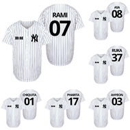 Jersey baseball number baby monster shirt kpop babymonster striped korea ruka pharita asa aahyeon ra