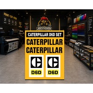 STICKER CATERPILLAR D6D SEPASANG 1PAIR LOGO + 1PAIR TULISAN