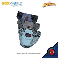 SOXWORLD 3 In 1 Boys Briefs Underwear Innerwear Marvel Spider Man Spiderman 77-008 Sox World