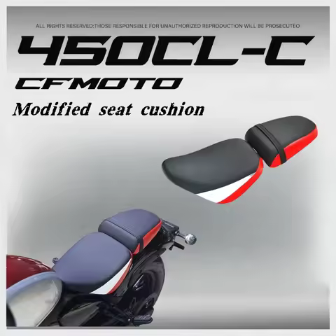 Customized Retro Motorcycle Double Seat Cushion for cfmoto clc 450 Shock-absorbing waterproof motorc
