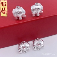 Handmade diy Baby Elephant 999 Accessories Pure Silver Hard Necklace Fu Character Wholesale 3D Penda