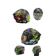 K-5JET AGV E2205 TOP ASIA FIT WHITE ZOO MATT BLACK SIZE M 57MM