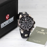 Jam Tangan pria Expedition 6375 Original Tali Karet Chronograph & tanggal Aktif original