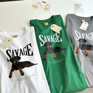 F125 SAVAGE dog are not Oversized T-Shirt cotton Fabric 1