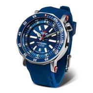 Vostok Europe Blue Dial Silicone &amp; Stainless Steel Strap Men Watch NH35-620A634-BS