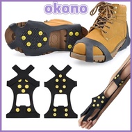 OKONO Ice Claw, Anti-Slip Universal Ice Gripper Spike,  10 Teeth Spike Climbing Crampon For Shoes