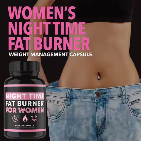 Night Time Fat Burner Weight Loss Supplement for Women, Overnight Sleep Fat Burning Weight Loss Pill