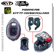 KYT CROWN PADDING TT COURSE HELMET ( KYT Helmet TT-COURSE Side Padding Sponge Inner Pad Replacement 