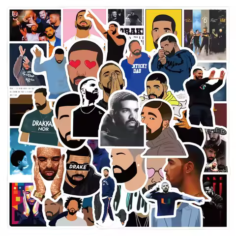 60Pcs Singer Drake Graffiti DIY Stickers Phone Guitar Laptop Notebook Suitcase Cup Waterproof Sticke