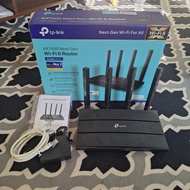 router tp-link ax12 ax1500 wifi 6 wireless access point tether app bekas fullset