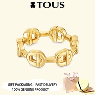 TOUS  Gold Plated vermeil logo Ring TOUS MANIFESTO Valentine's Day Anniversary Jewelry