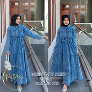 AURELIE GAMIS JEANS MIDI DREESS LATEST MODERN MUSLIM WOMEN'S CLOTHES WHOLESALE FASHION CLOTHES