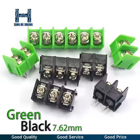 5PCS/lot 7.62 mm KF7.62 - 2P 3P 4P MG 762 - 2 3 4 Pin Can be spliced Screw Terminal Block Connector 