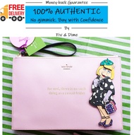 Kate Spade x Miss Piggy Britta Large Wristlet Clutch Pouch (Comes with Kate Spade Dust Bag)