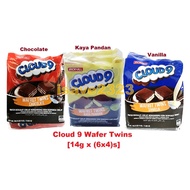 [HALAL] Cloud 9 Wafer Twins [14g x (6 x 4)s]  - Vanilla / Chocolate / Kaya Pandan