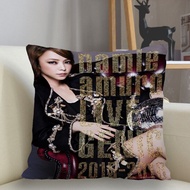 (All inventory) Musice Namie Amuro Custom Pillow Case Square Pillow Zipper Pillow Case 35 * 35,40 * 40,45 * 45cm Delivery Sellertosupportfreecustomization. Double sided printing design for pillows.