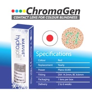 CHROMAGEN CONTACT LENS FOR COLOUR BLINDNESS 1 LENS YEARLY RED