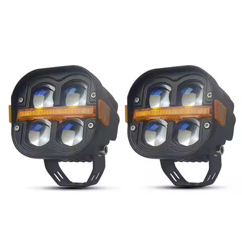 4" 140W LED Work Light Fog light Driving Lamp Dual Color DRL For BMW R1200GS R1250GS F800 F850 F900 